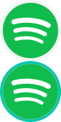 O logo do Spotify.
