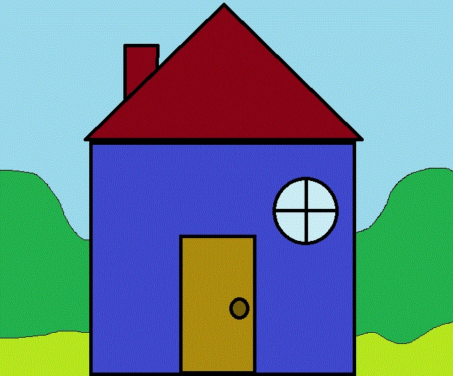 Desenho de uma casa no formato GIF